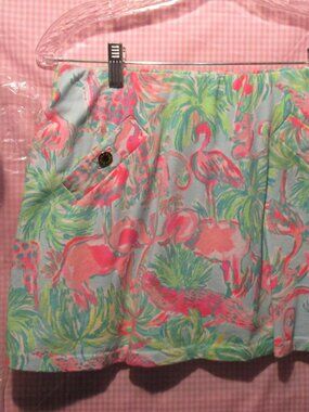 Lilly Pulitzer Skort, Sea Salt Blue "On Parade" sz. S